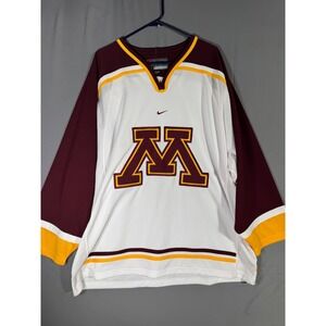 Nike Minnesota Golden Gophers Hockey Jersey XXL Maroon White Gold Swoosh